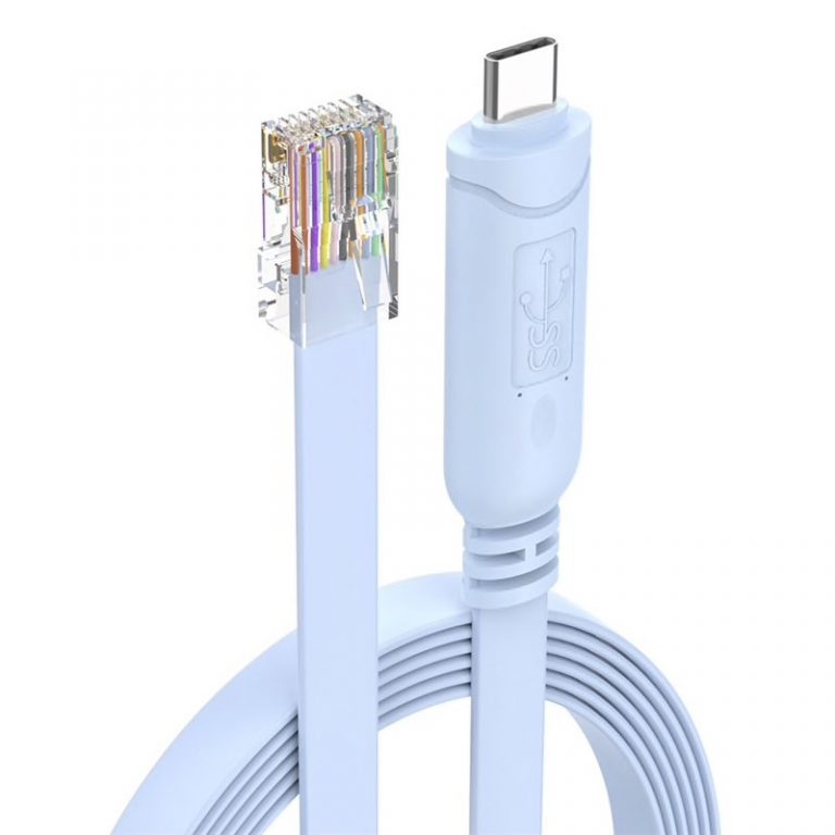 Modernes Ethernet: USB-C Netzwerkkabel mit RJ45 Stecker