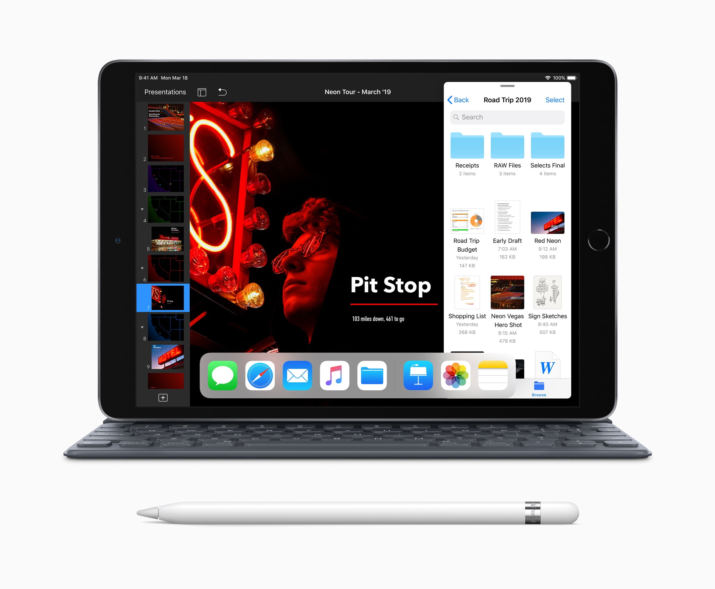 New iPad Air with Smart Keyboard Apple Pencil 03192019