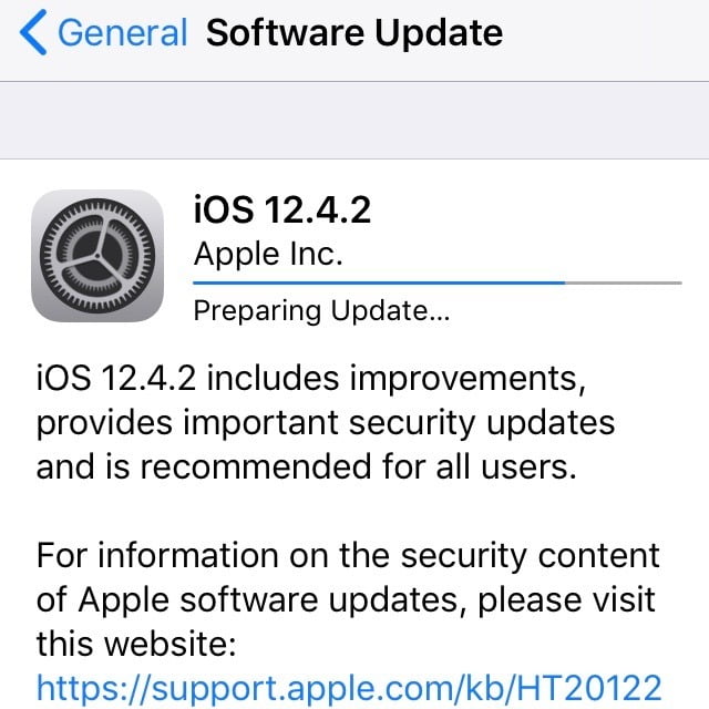 Sicherheitsupdates für ältere Geräte mit iOS 12