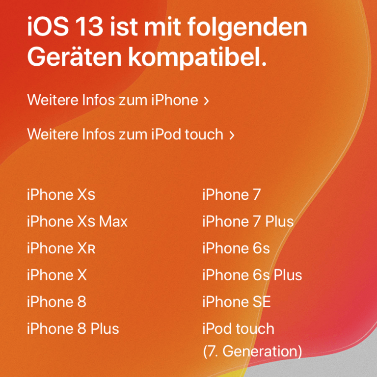iOS 13: Kein Support für iPhone 6, 5s und iPad 2, 3 mehr