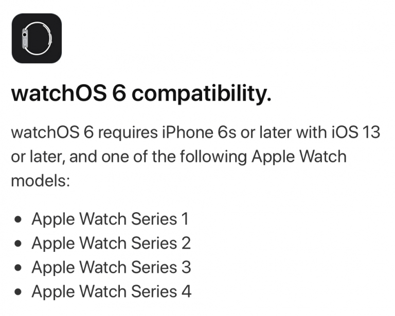 Update auf watchOS 6 setzt teils Kauf eines neuen iPhones voraus