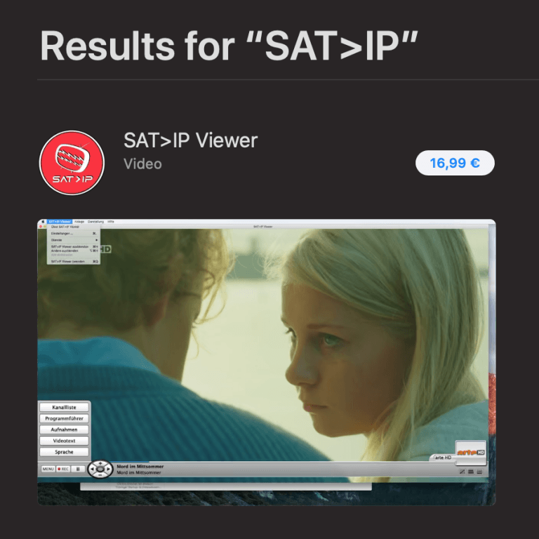 Catalina: SAT>IP eyeTV Fernseh-Software Alternative für macOS