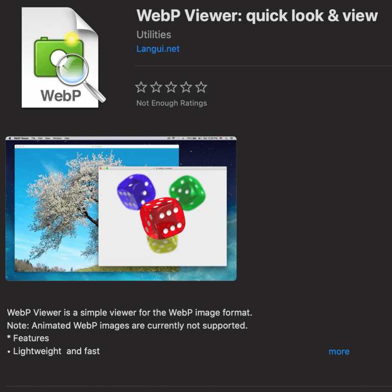 WebP Bilder unter macOS anzeigen