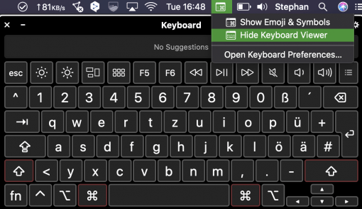 Check Keys With Macos Keyboard Viewer