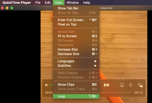Quicktime Player Loop Movie