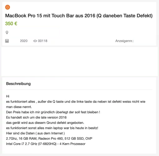 Ebay Kleinanzeigen Betrug Story