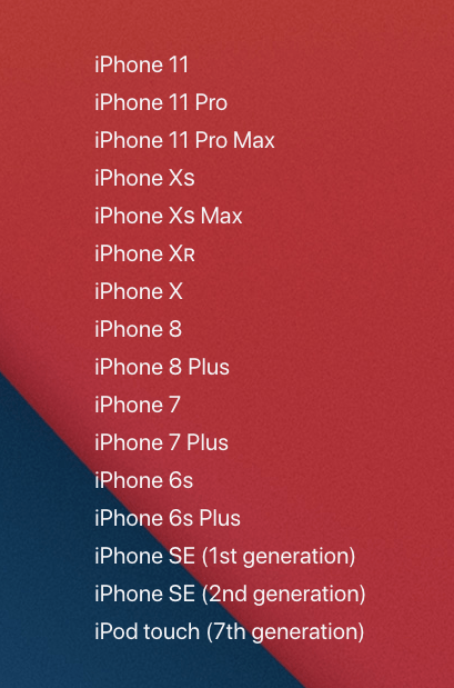 Ios 14 Supported Devices