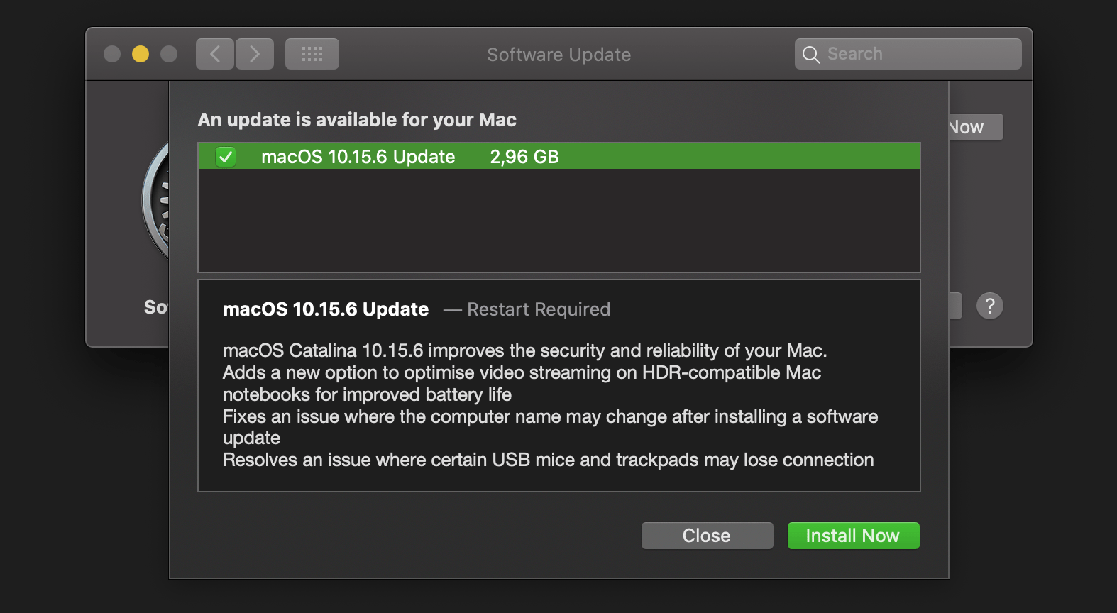 macOS 10.15.6 Update