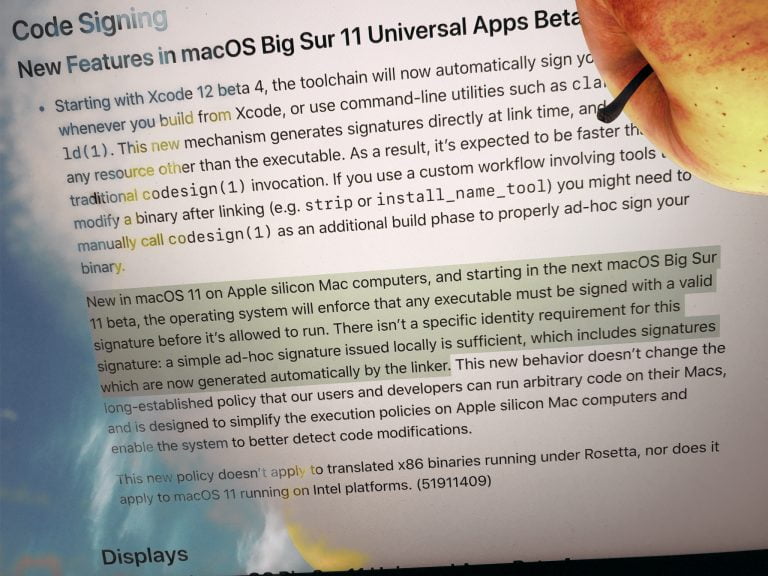 ARM Macs starten nur noch signierte Apps