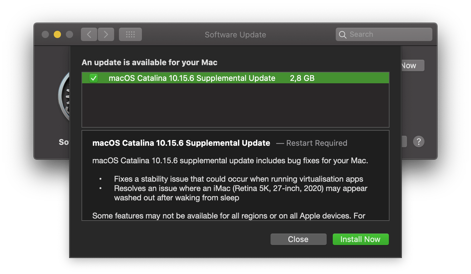 macOS 10.15.6 Supplemental Update