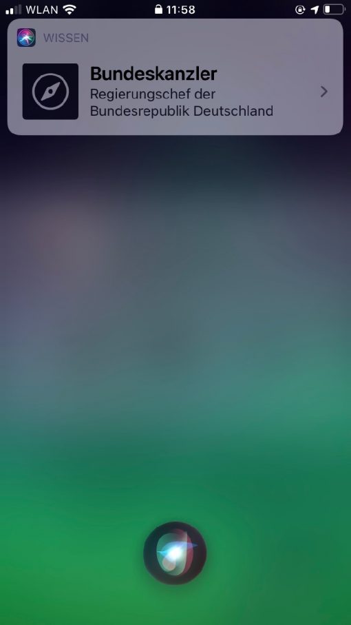 Siri iOS 14 Kanzlerin