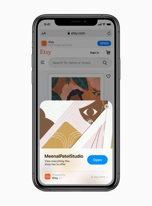 iOS 14 etsy App