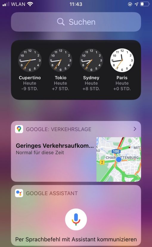 iOS 14 new and old Widgets
