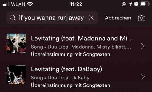 Spotify Liedtexte suchen