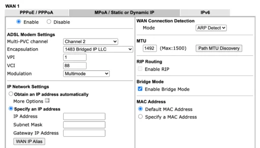 Router enable MPoA