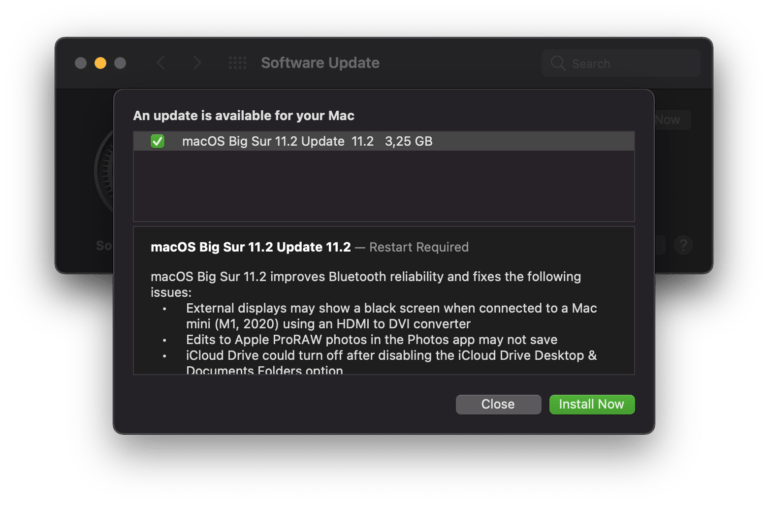 macOS in Version 11.2 erschienen