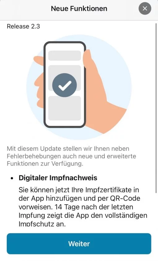 Corona App Impfnachweis