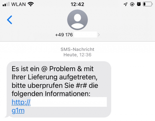 iOS Phishing Fake SMS