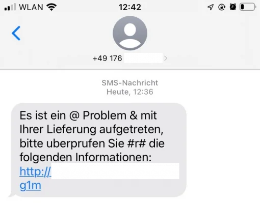 iOS Phishing Fake SMS