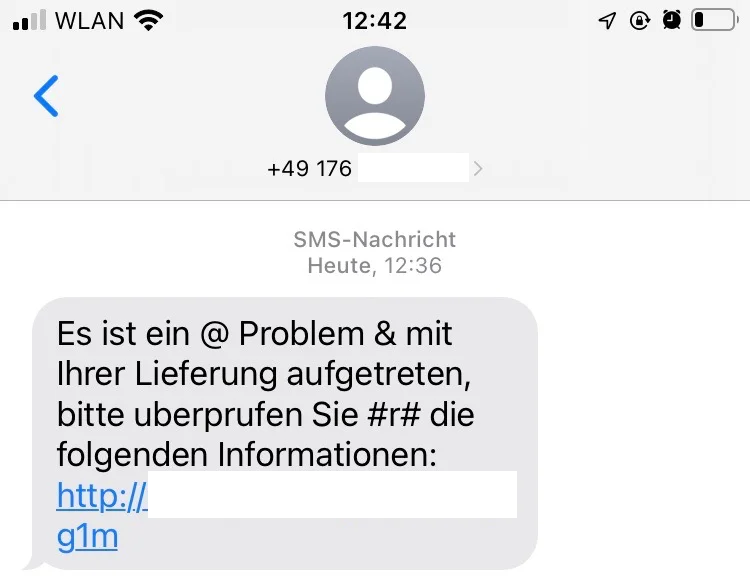 iOS Phishing Fake SMS