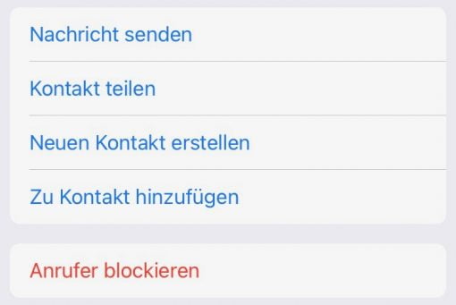 iOS block person