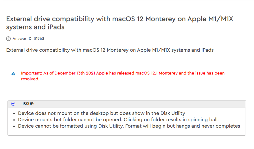 Western Digital drives macOS Monterey