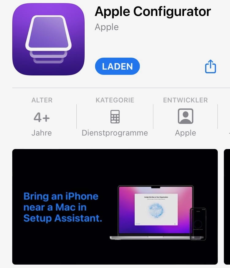 Apple Configurator für iOS 15 verfügbar