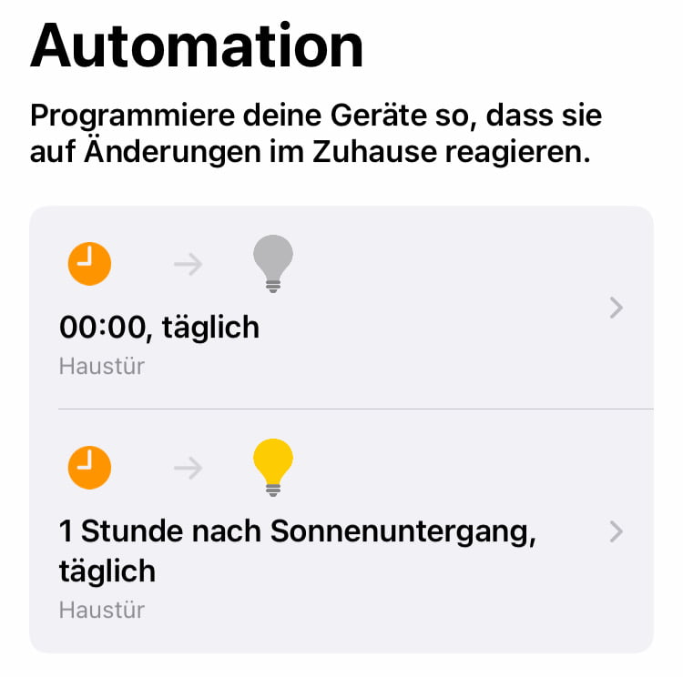 Wie HomeKit Von-Bis Automation auf iOS anlegen?