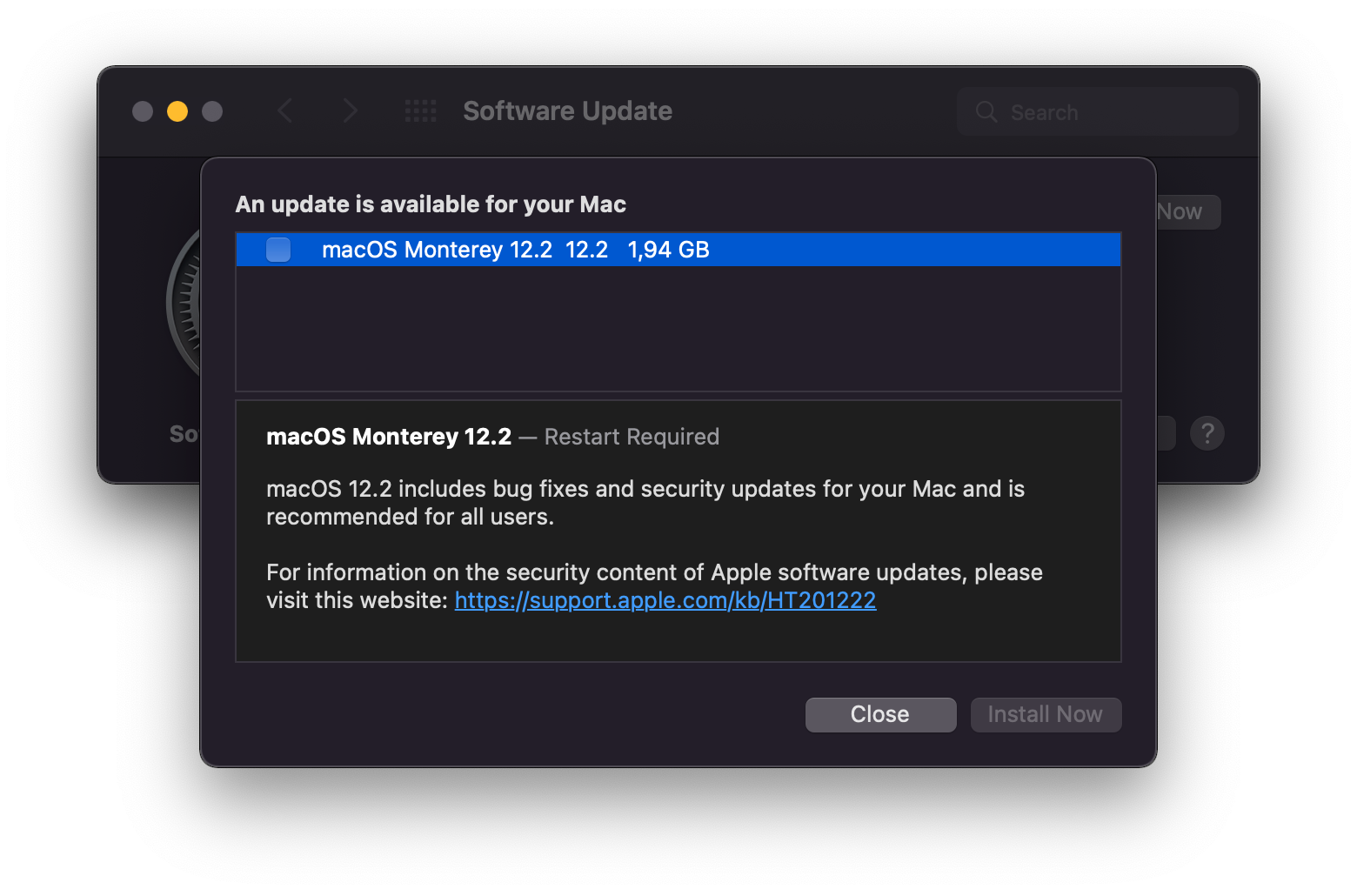 macOS Monterey Update