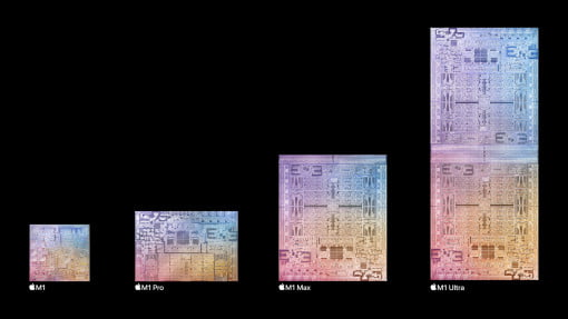 Apple M1 chip family lineup 220308