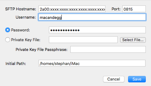 DDNS IPv6 Probleme auf macOS: Keine SFTP Verbindung