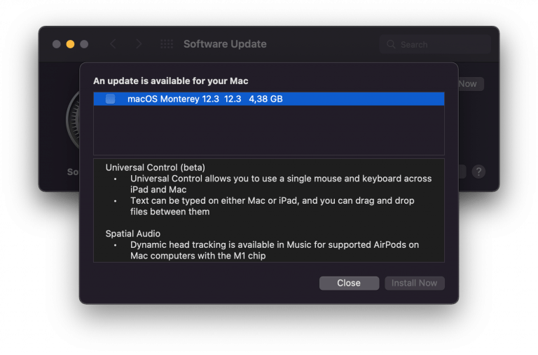 Universal Control für macOS und iPad OS, Update für Apple TV 3
