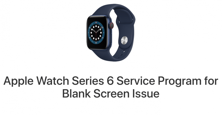 Reparaturprogramm: Apple Watch 6 mit schwarzem Bildschirm