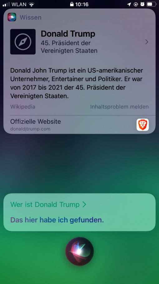 iOS 15 Donald Trump