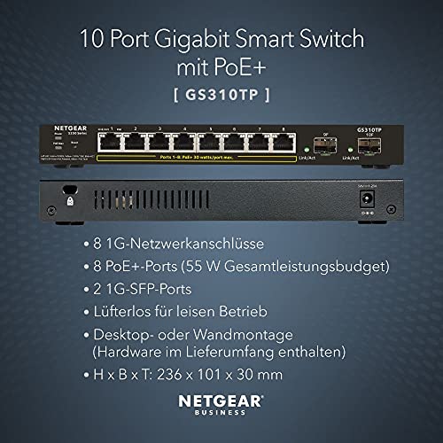 50966 2 netgear gs310tp switch 8 port