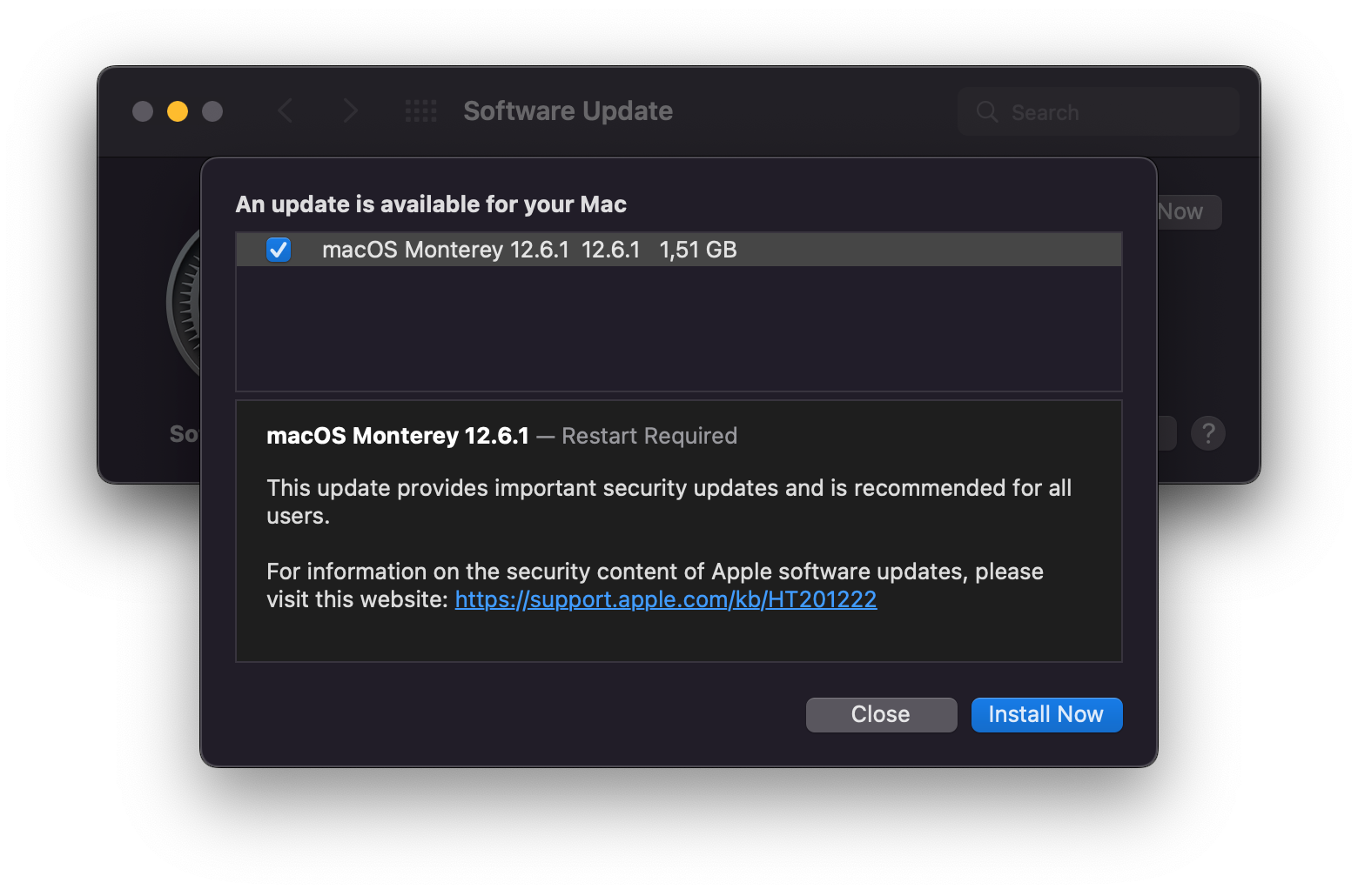 macOS 12 Update