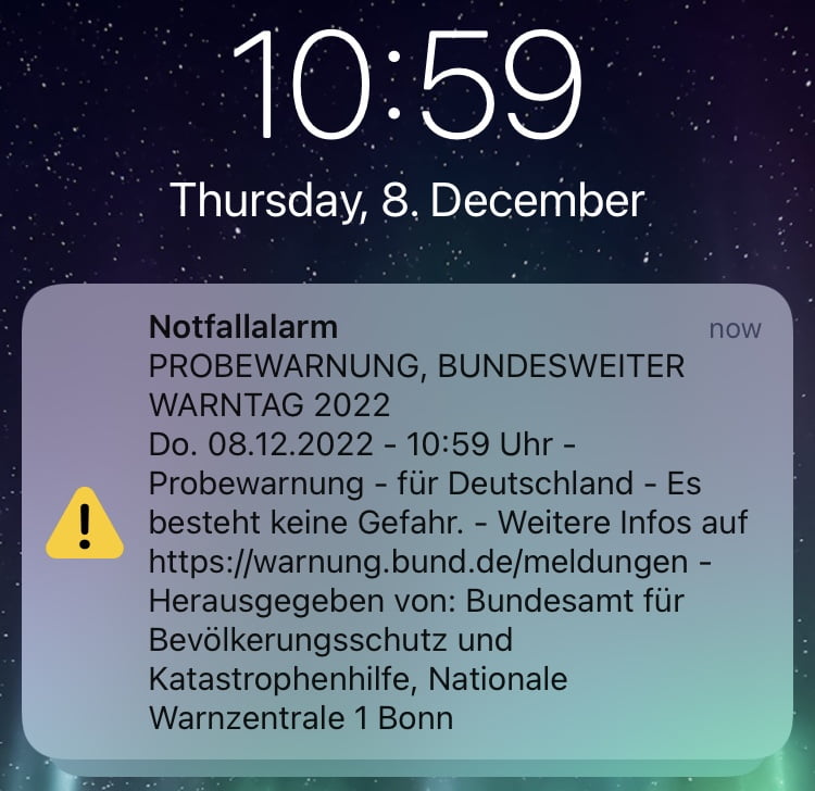 warnung cell broadcast