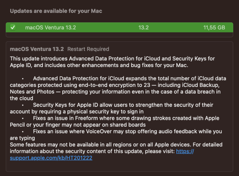 iOS 16.3, macOS 13.2 und weitere Updates